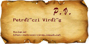 Petróczi Virág névjegykártya